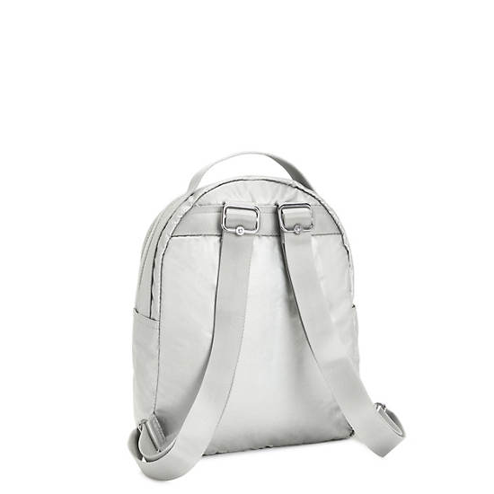 Kipling Kae Klassieke Metallic Rugzak Zilver | BE 1587VR